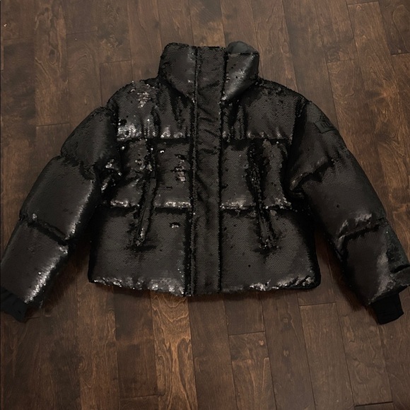 NWT Rudsak Laurence Winter Jacket black sequin, size medium - Picture 16 of 16